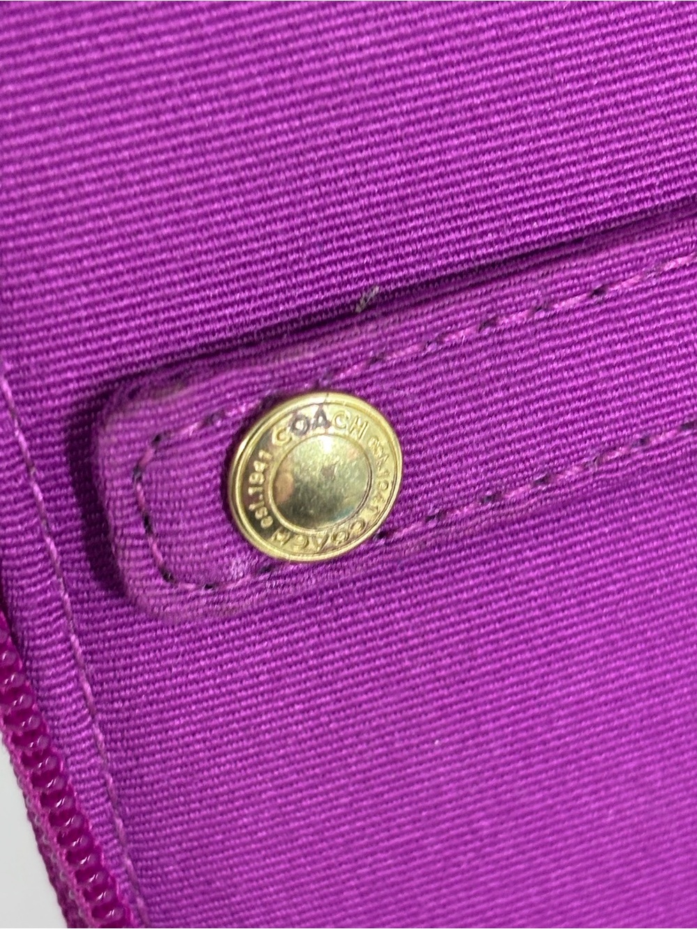 Vintage Coach Y2K Poppy Canvas Jewelry Case Purple RARE Travel Case - Picture 7 of 12
